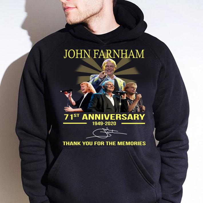 John Farnham 71st Anniversary Thank You For The Memories t-shirt hoodie
