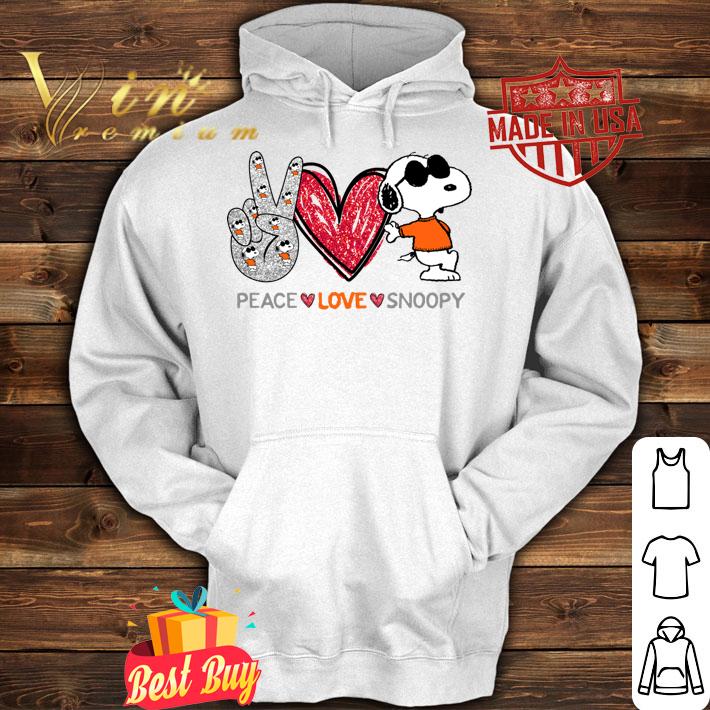 Peace love Snoopy t-shirt hoodie