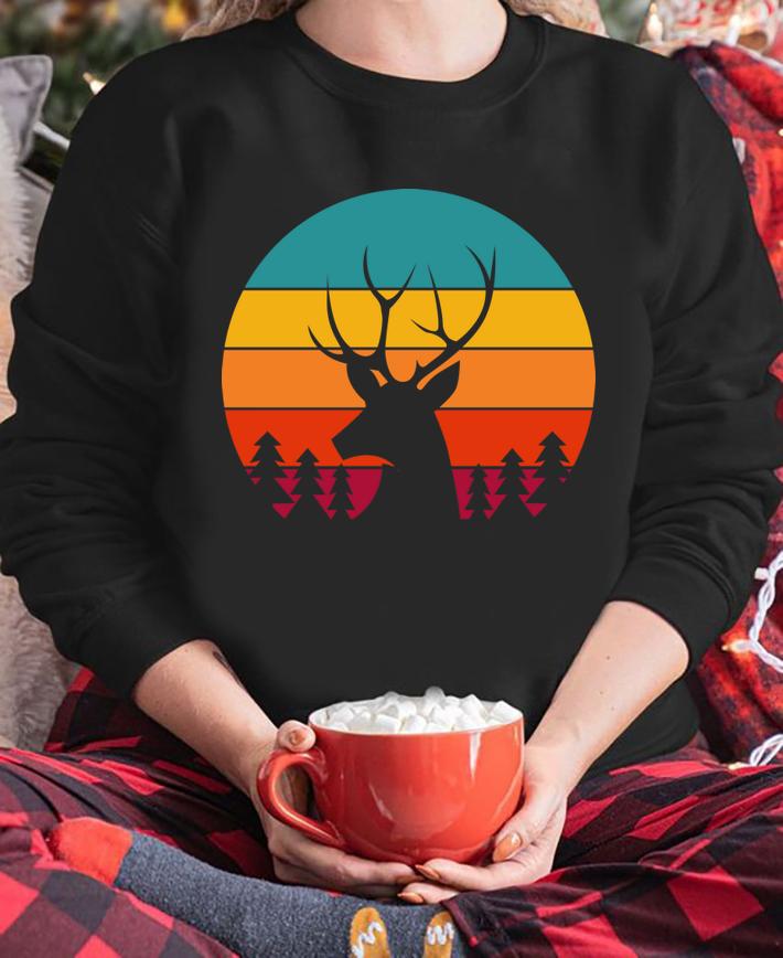 Vintage Sunrise Retro Sunset Deer Buck Antlers Classic t-shirt sweatshirt