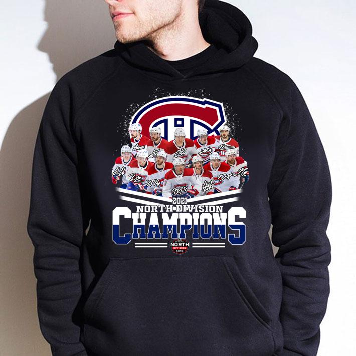 Montreal Canadiens 2021 North Division Champions Signatures t-shirt hoodie