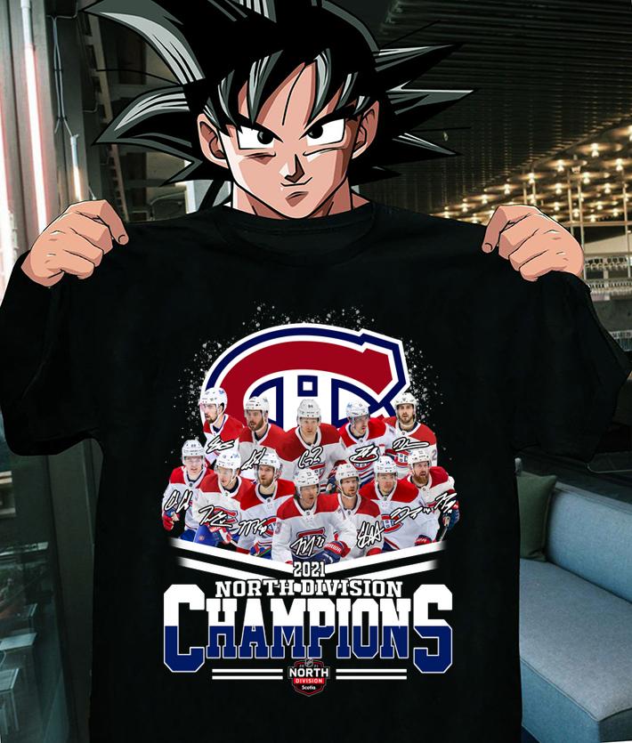 Montreal Canadiens 2021 North Division Champions Signatures t-shirt shirt