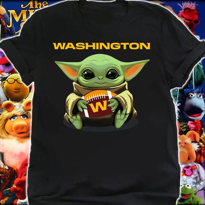 Baby Yoda Hug Washington Football t-shirt shirt