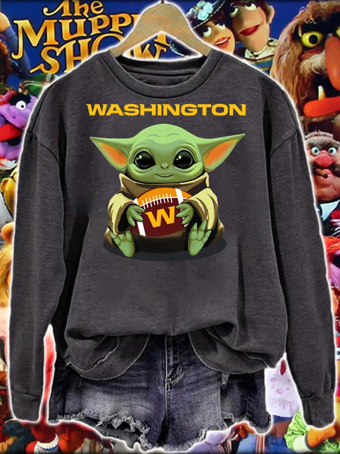Baby Yoda Hug Washington Football t-shirt sweatshirt