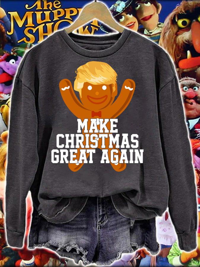 MAKE CHRISTMAS GREAT AGAIN Funny Trump Cookie Gift t-shirt sweatshirt