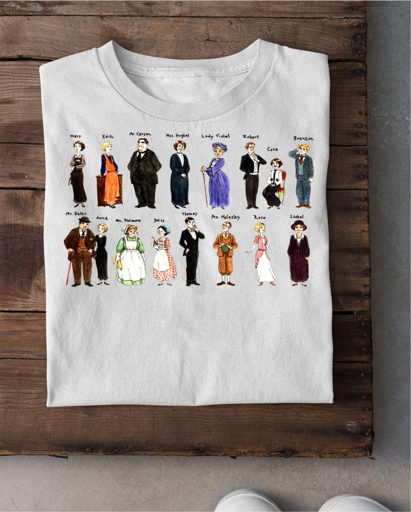 Downton Abbey Cartoon Characters t-shirt shirt