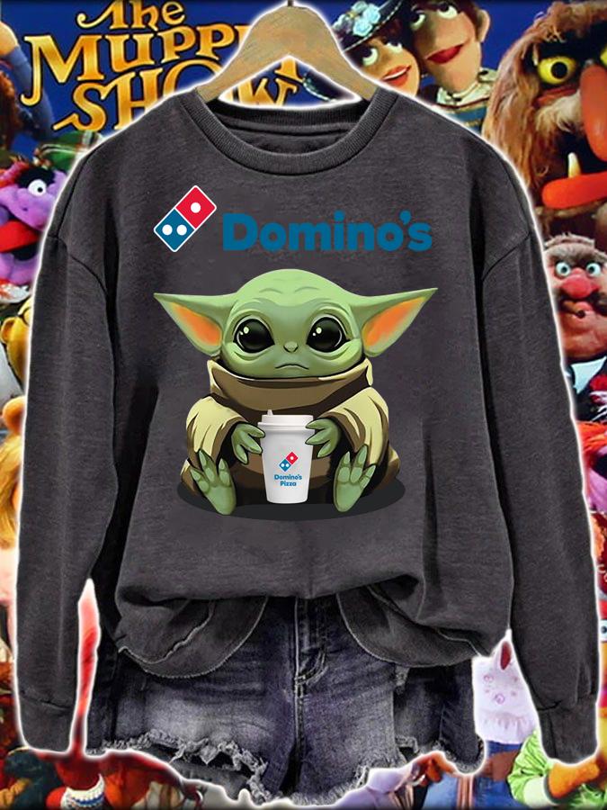 Star Wars Baby Yoda Hug Domino’s Pizza t-shirt sweatshirt