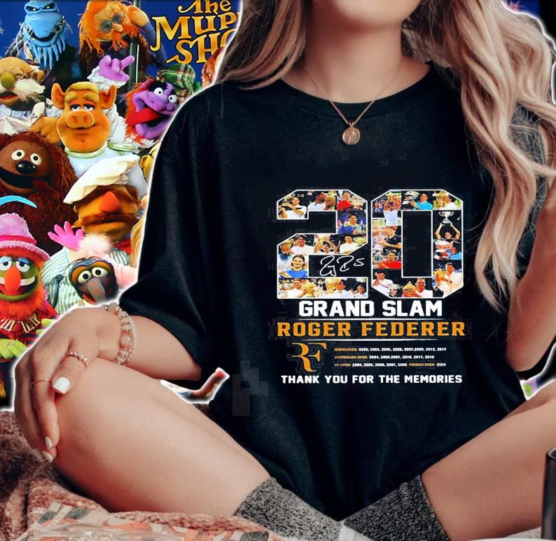 20 Grand Slam Roger Federer signature thank you for the memories Legend shirt t-shirt woman shirt