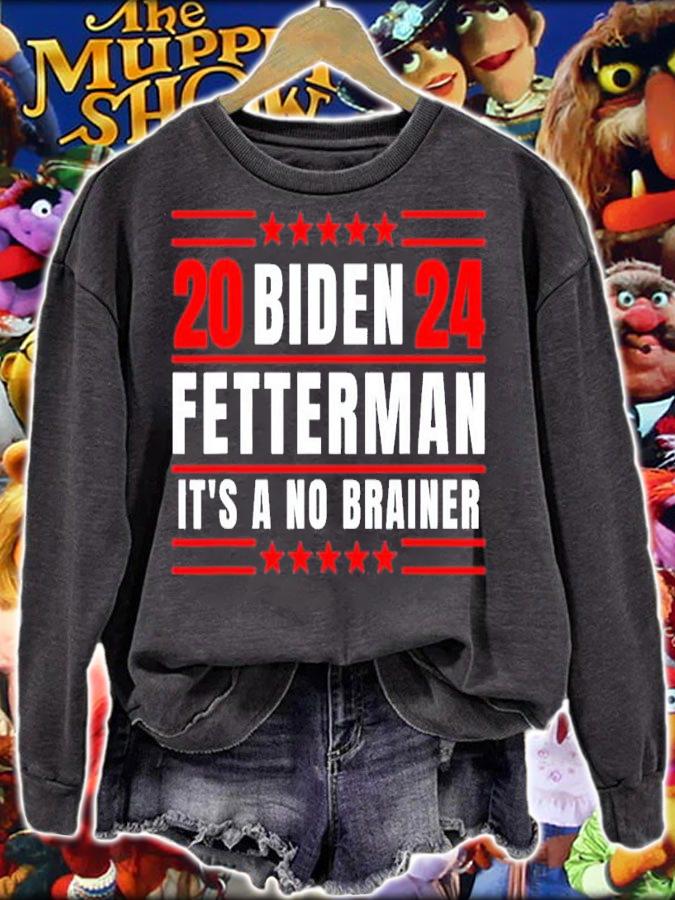 Biden Fetterman 2024 it's a no brainer shirt t-shirt sweatshirt
