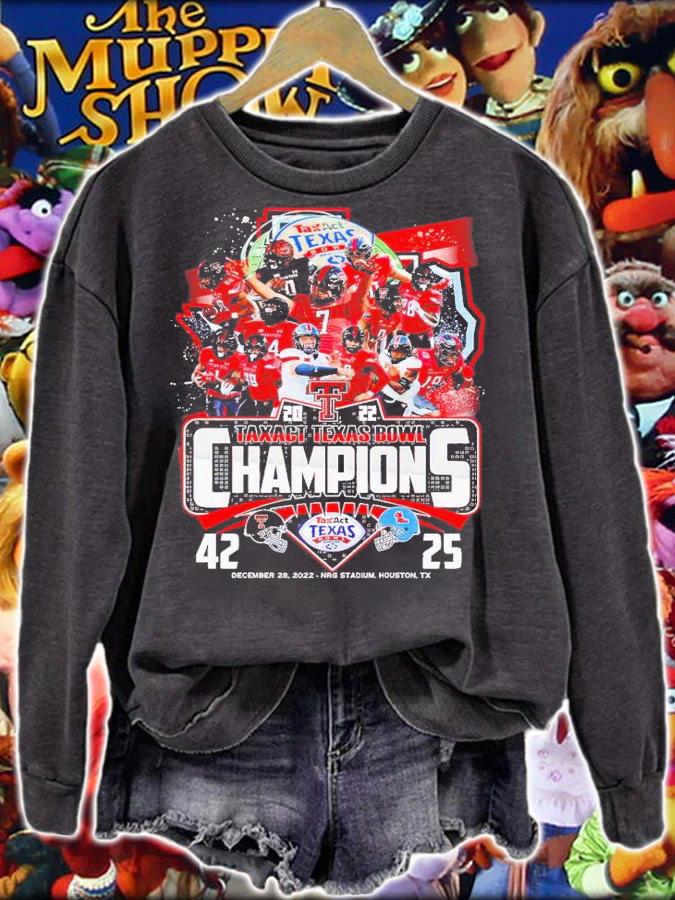 2022 Taxact Texas Bowl Champions Texas Tech 42 25 Ole Miss Rebels shirt t-shirt sweatshirt