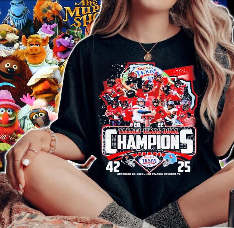 2022 Taxact Texas Bowl Champions Texas Tech 42 25 Ole Miss Rebels shirt t-shirt woman shirt