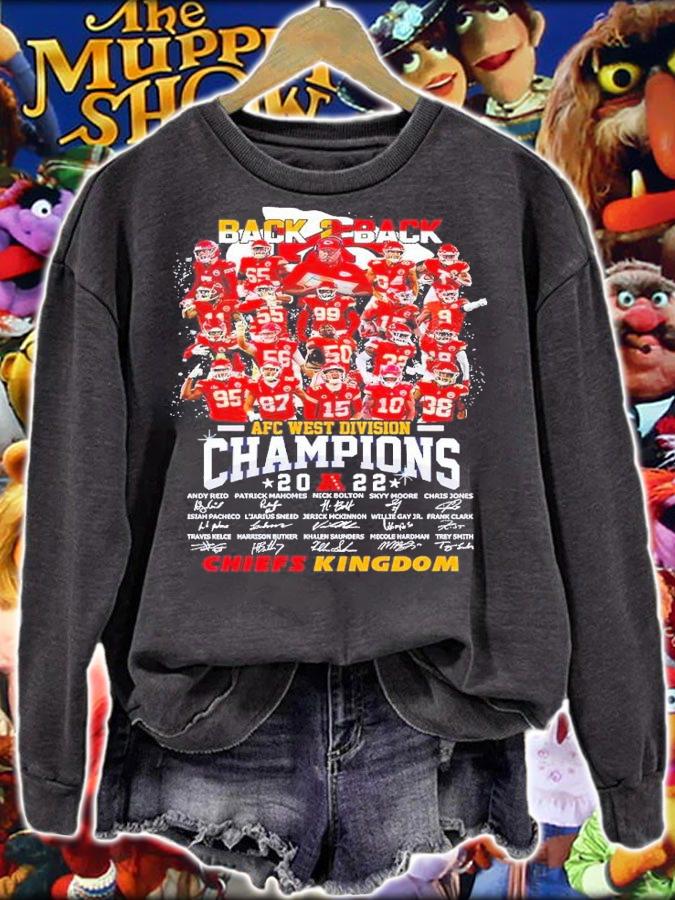 Back 2 back AFC West Division Champions 2022 Chiefs Kingdom shirt t-shirt sweatshirt