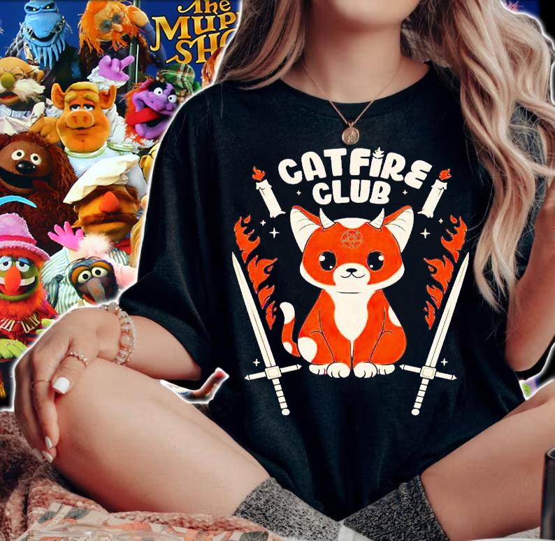 Catfire Club shirt t-shirt woman shirt
