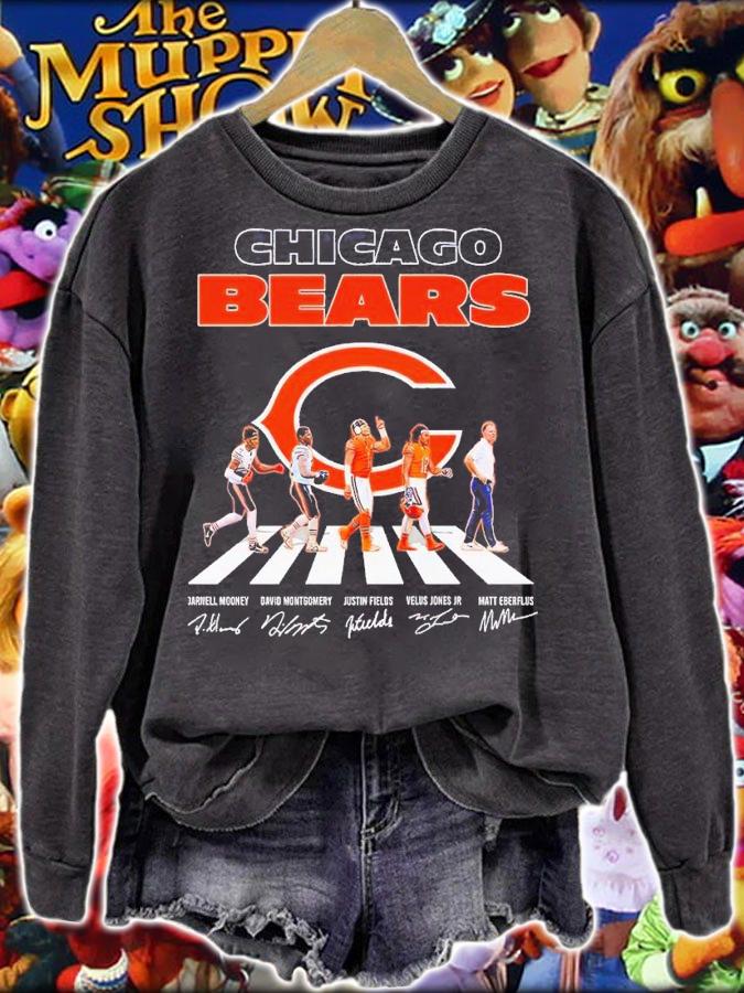 Chicago Bears Abbey Road Jarnell Mooney David Montgomery Justin Fields signatures shirt t-shirt sweatshirt