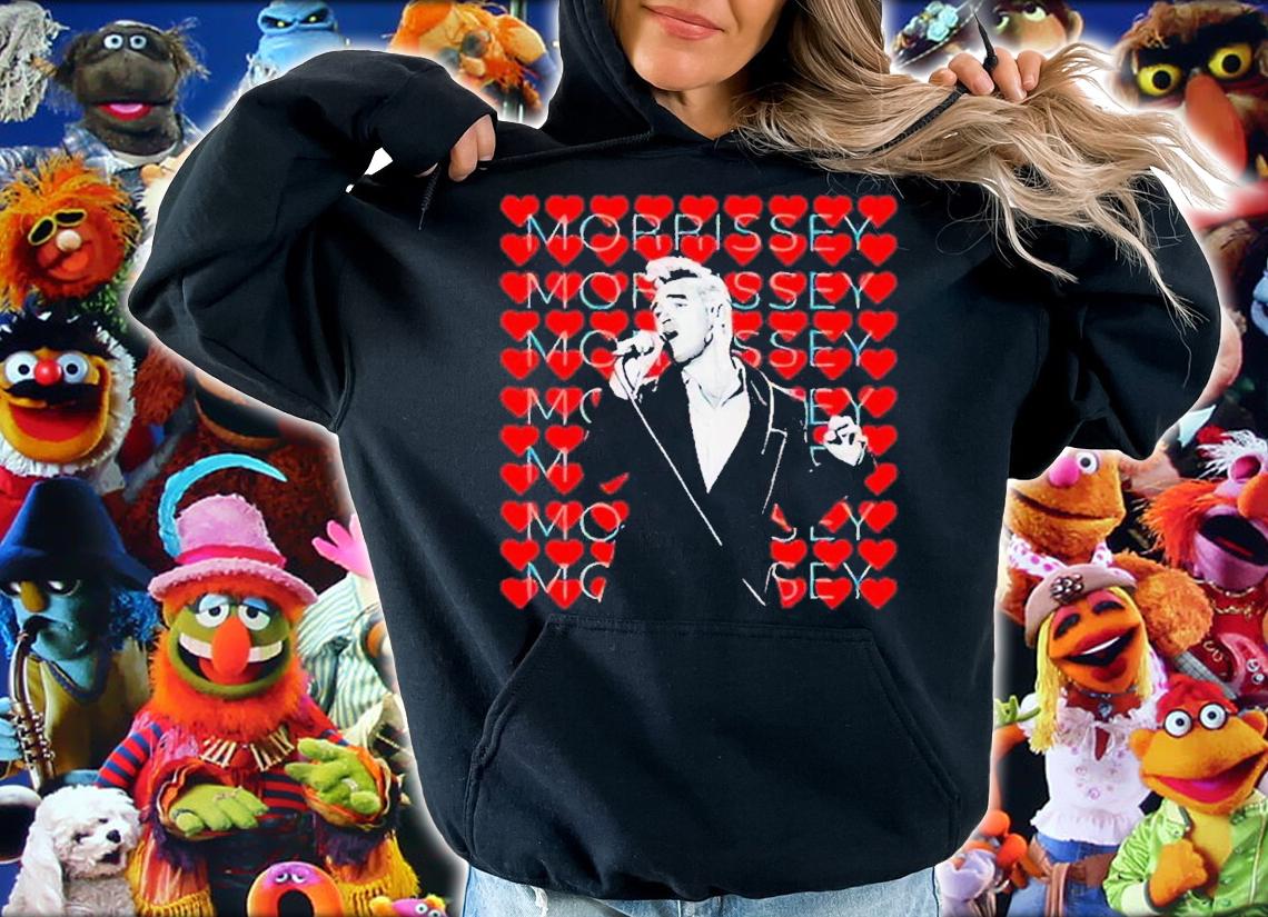 Morrissey singing hearts shirt t-shirt