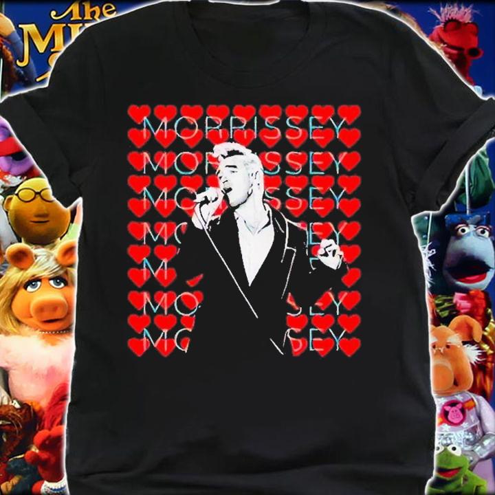 Morrissey singing hearts shirt t-shirt