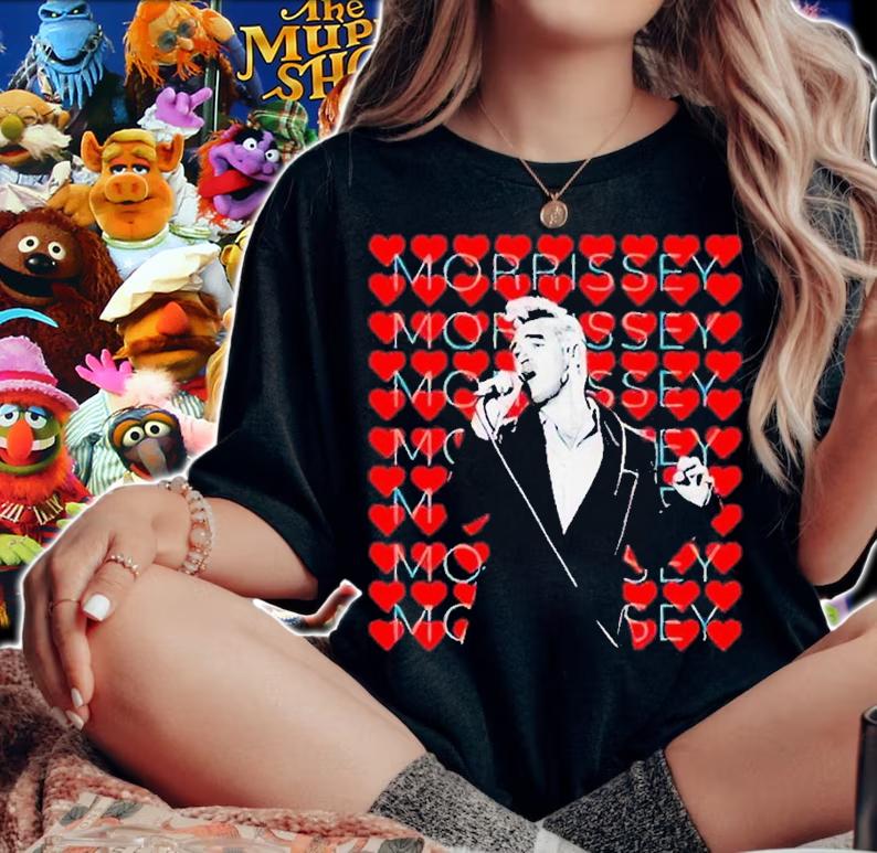 Morrissey singing hearts shirt t-shirt
