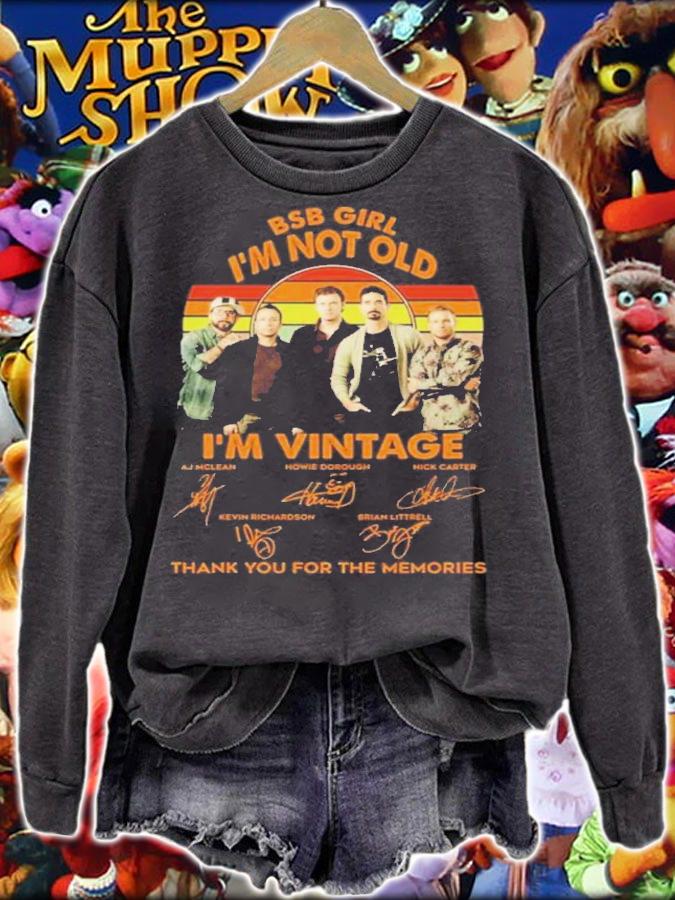 Backstreet Boys BSB Girl I'm Not Old I'm Vintage Signatures Thank You For The Memories Shirt t-shirt