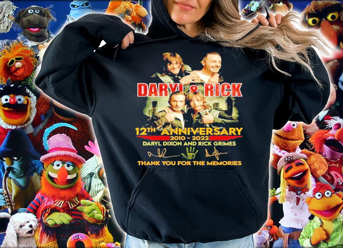 Daryl and Rick 12th anniversary 2010 2022 thank you for the memories shirt t-shirt hoodie