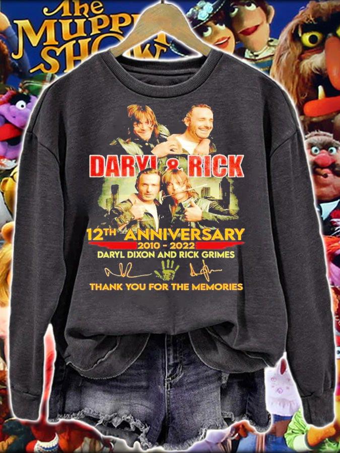 Daryl and Rick 12th anniversary 2010 2022 thank you for the memories shirt t-shirt sweatshirt