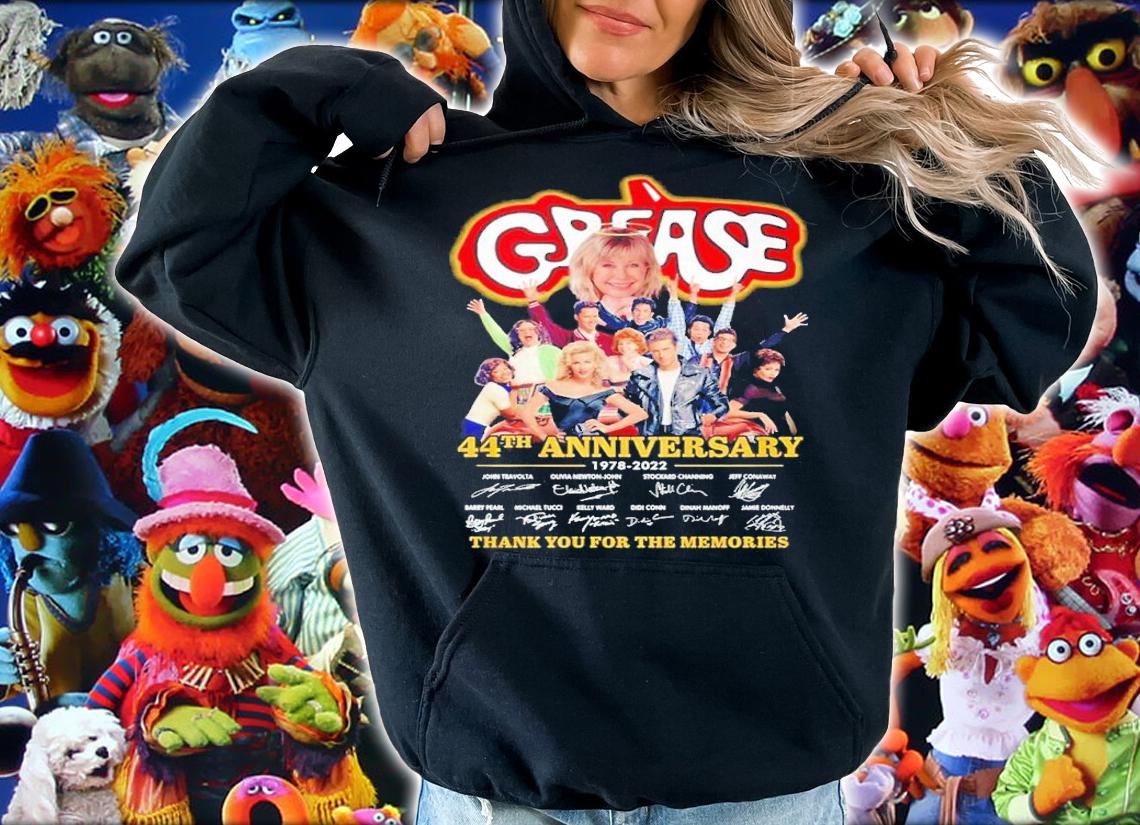 Grease 44th anniversary 1978 2022 thank you for the memories shirt t-shirt
