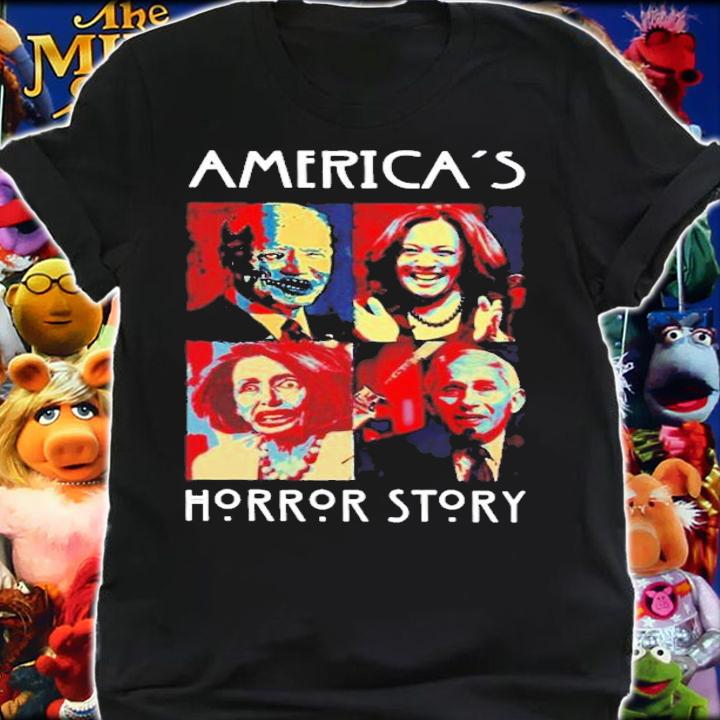 Joe Biden Zombies And Kamala Harris And Elizabeth Warren And Nancy Pelosi America's Horror Story Shirt t-shirt shirt