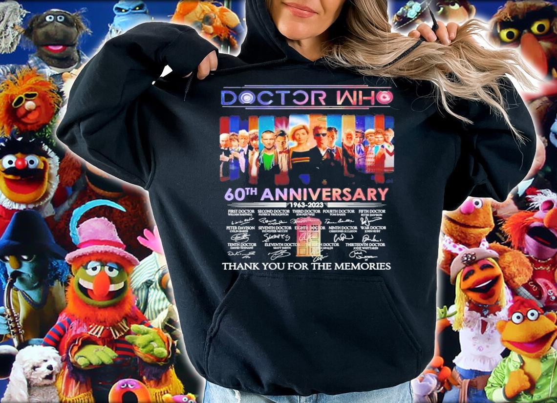 New Doctor Who 60th anniversary 1963 2023 thank you for the memories shirt t-shirt