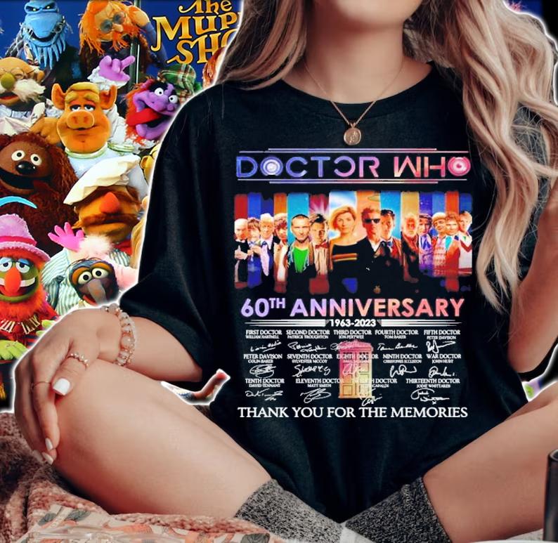 New Doctor Who 60th anniversary 1963 2023 thank you for the memories shirt t-shirt