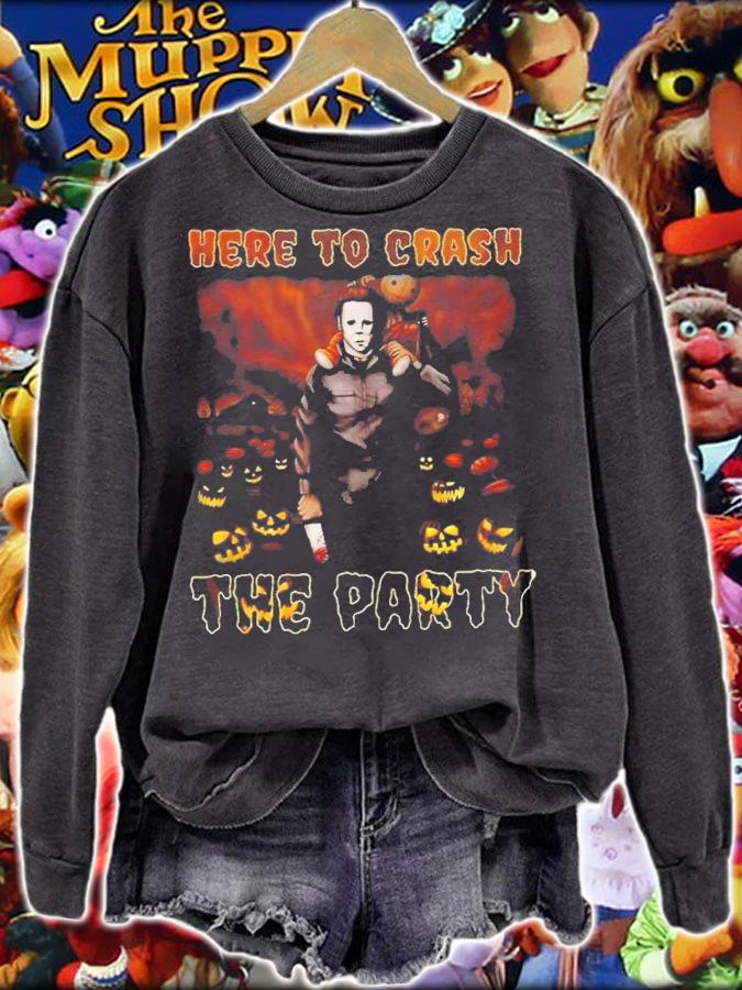 Michael Myers Here To Crash The Party T-Shirt t-shirt sweatshirt