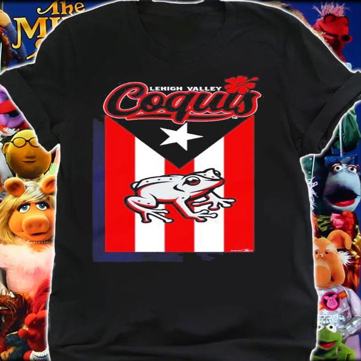 Lehigh Valley IronPigs Men's Coquis Puerto Rico Flag shirt t-shirt