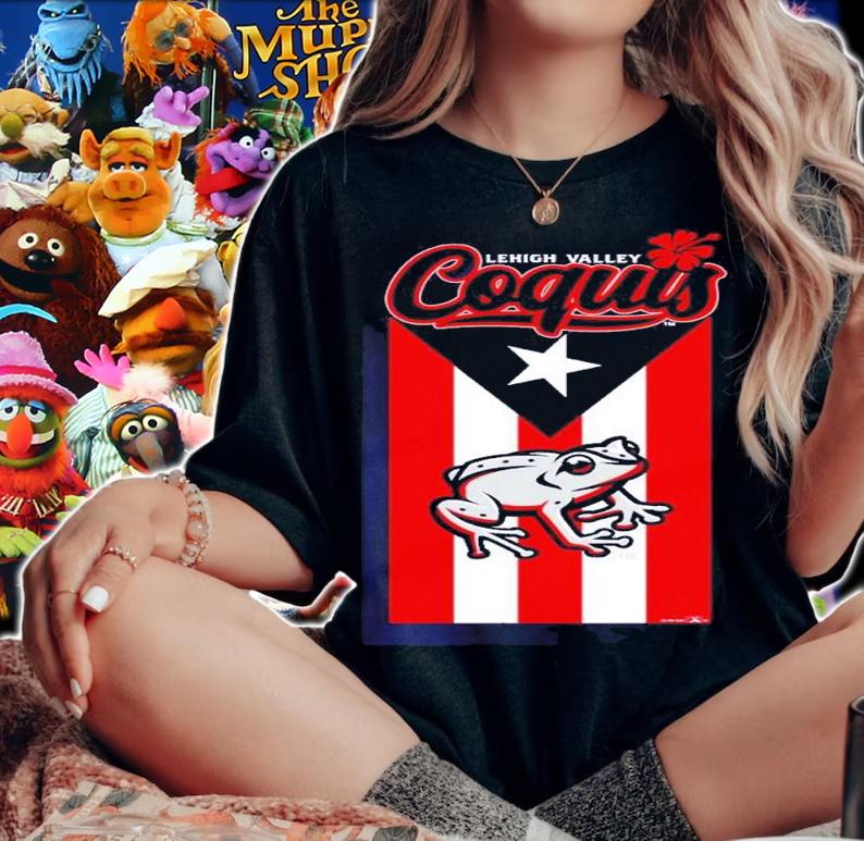 Lehigh Valley IronPigs Men's Coquis Puerto Rico Flag shirt t-shirt