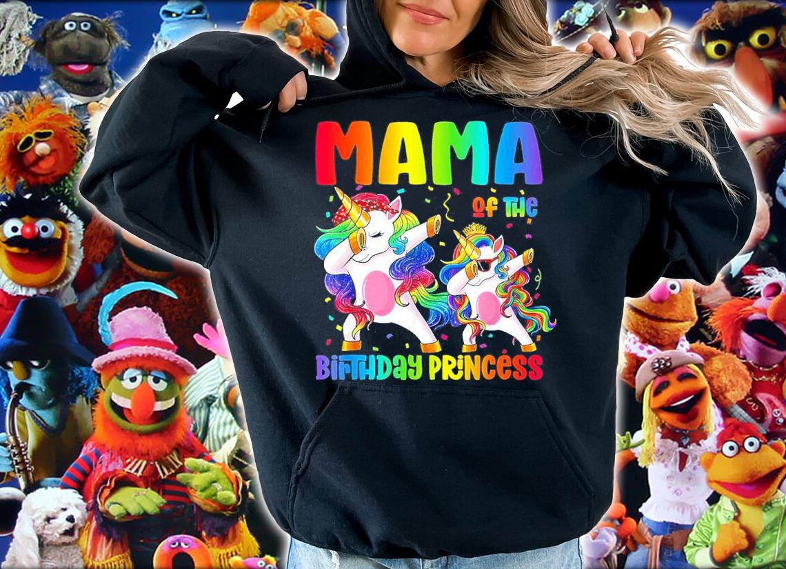 Mama Of The Birthday Girl Dabbing Princess Unicorn Mom T-shirt t-shirt hoodie