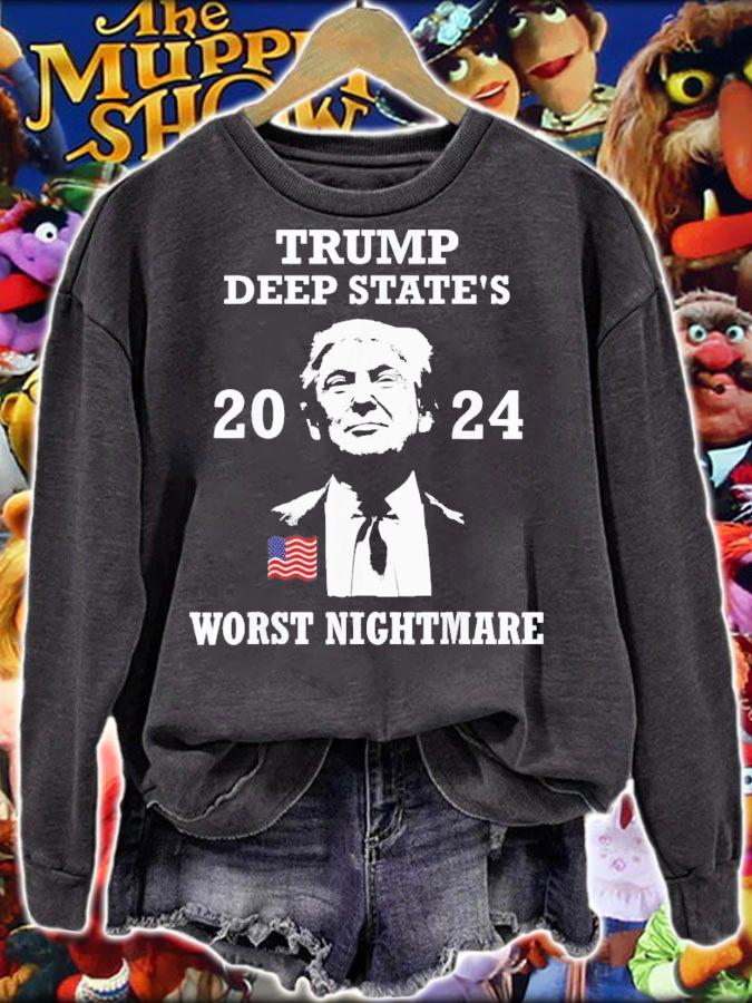 President Donald Trump 2024 Anti Democrat Deep State T-Shirt t-shirt sweatshirt