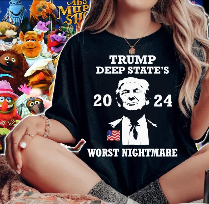 President Donald Trump 2024 Anti Democrat Deep State T-Shirt t-shirt woman shirt