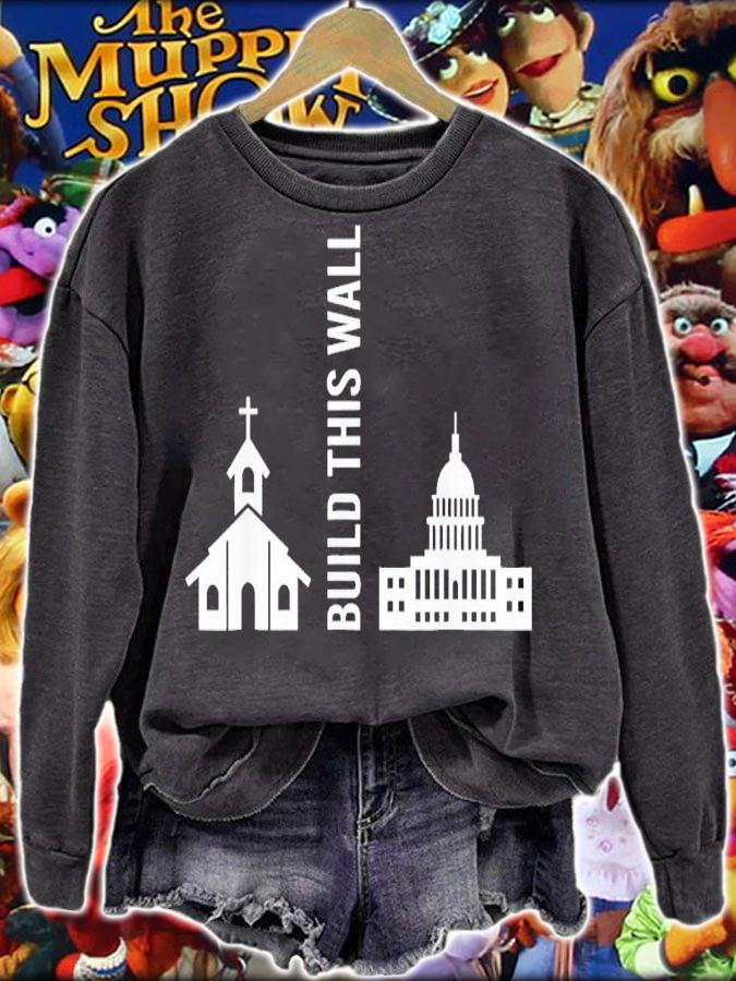 Build This Wall Ironic Separate Church And State T-Shirt t-shirt