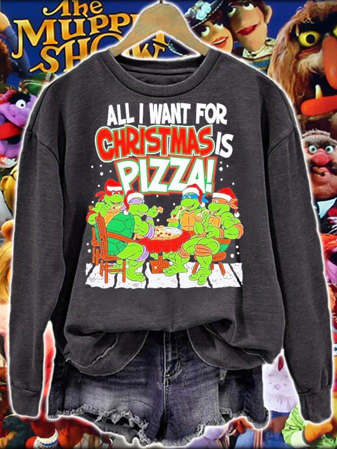 Teenage Mutant Ninja Turtles Pizza For Christmas Shirt t-shirt sweatshirt