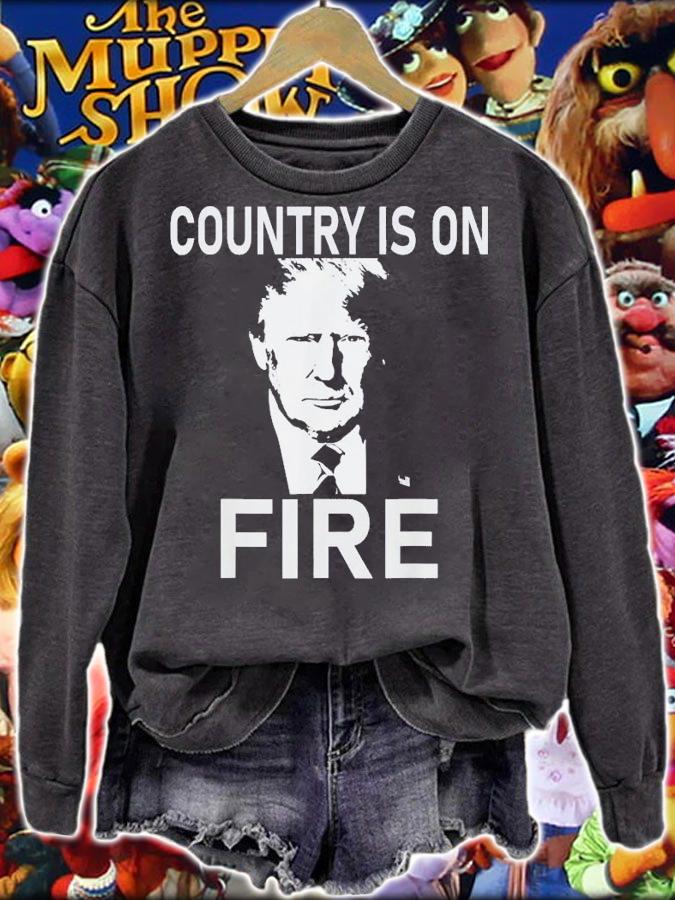 Country Is On Fire Trump T-Shirt t-shirt