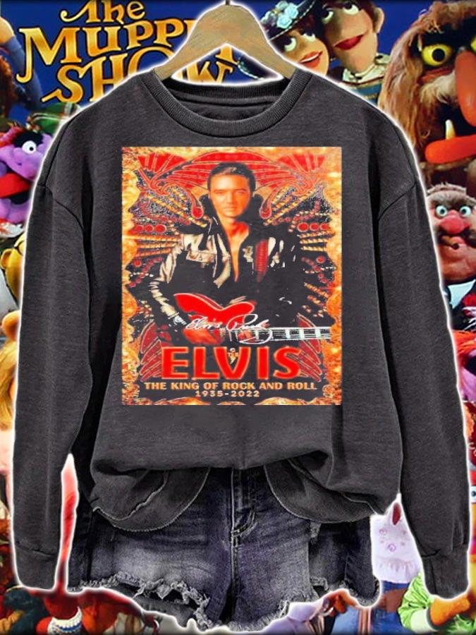 Elvis Presley The King Of Rock And Roll 1935-2022 Signature Posters Shirt t-shirt