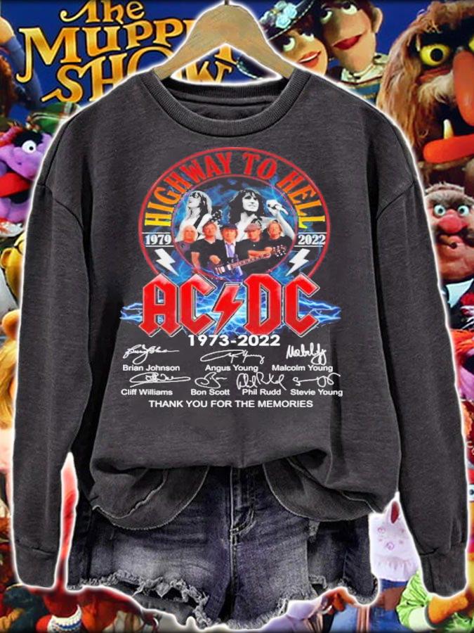Highway To Hell ACDC 1973-2022 Signatures Thank You For The Memories Shirt t-shirt