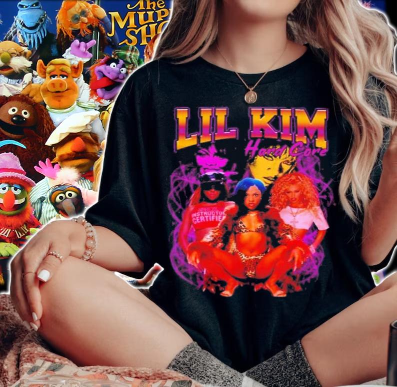 Lil Kim Hard Core Vintage 90s Shirt t-shirt woman shirt