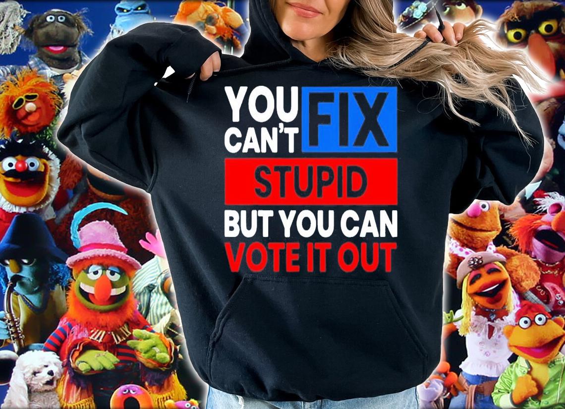 You Cant Fix Stupid But You Can Vote It Out Anti Biden USA T-Shirt t-shirt hoodie