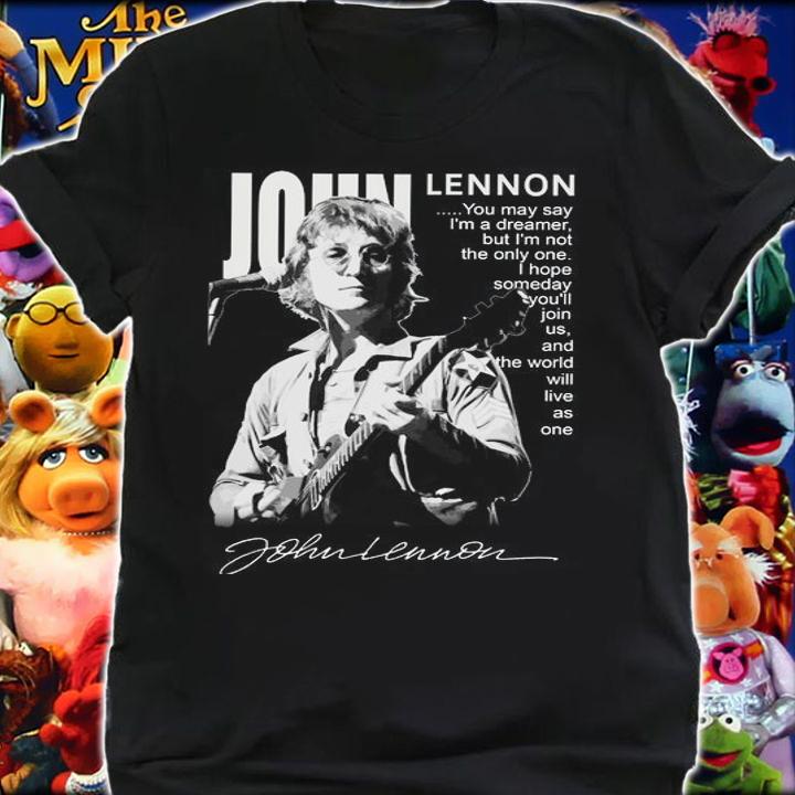 The Beatles John Lennon Imagine Signature t-shirt shirt