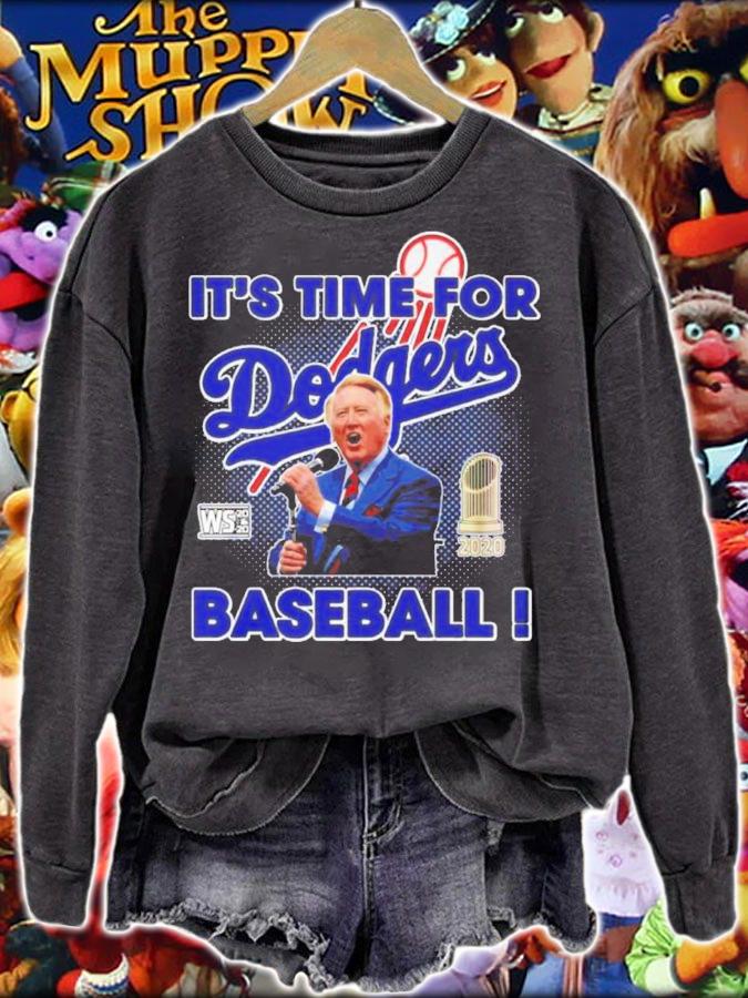 Vin Scully It's Time For Dodgers Baseball Shirt t-shirt