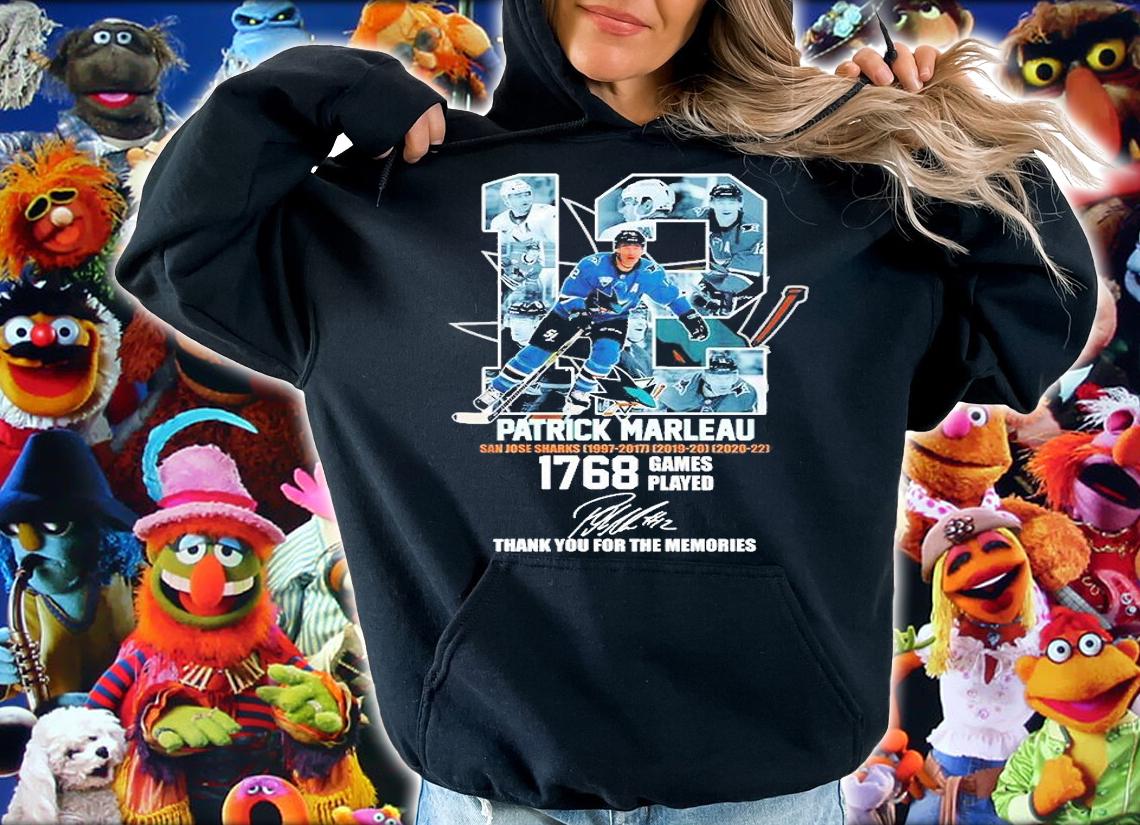 12 Patrick Marleau San Jose Sharks 1997 2022 Thank You For The Memories Signature T-Shirt t-shirt