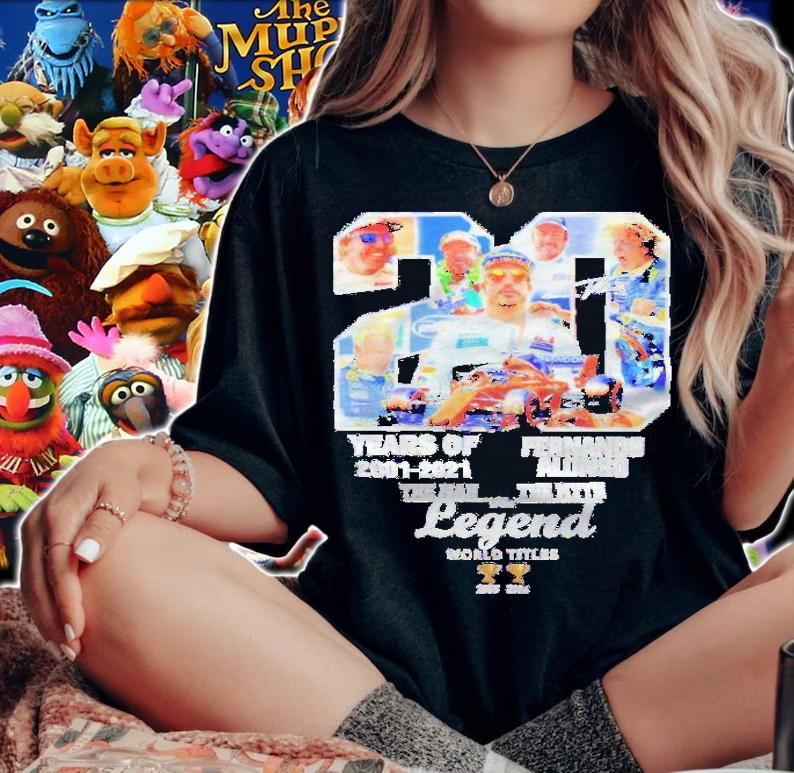 20 years of Fernando Alonso 2001 2021 the man the myth the legend shirt t-shirt woman shirt