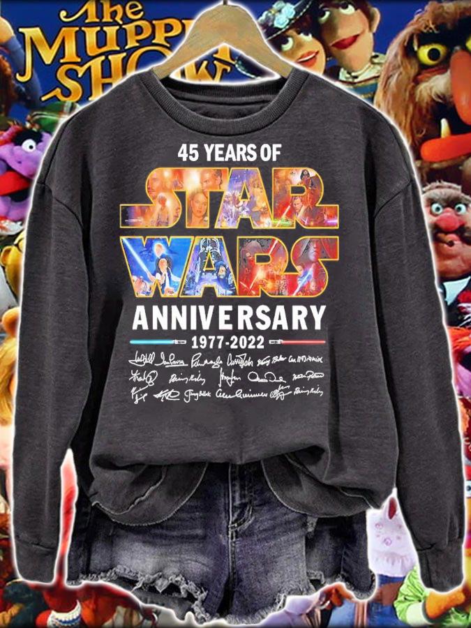 45 Years Of Star Wars Anniversary 1977-2022 Character Signatures Shirt t-shirt