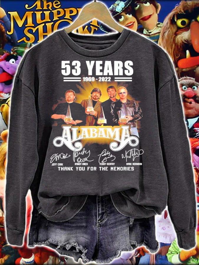 53 Years 1969-2022 Alabama Signatures Thank You For The Memories Shirt t-shirt