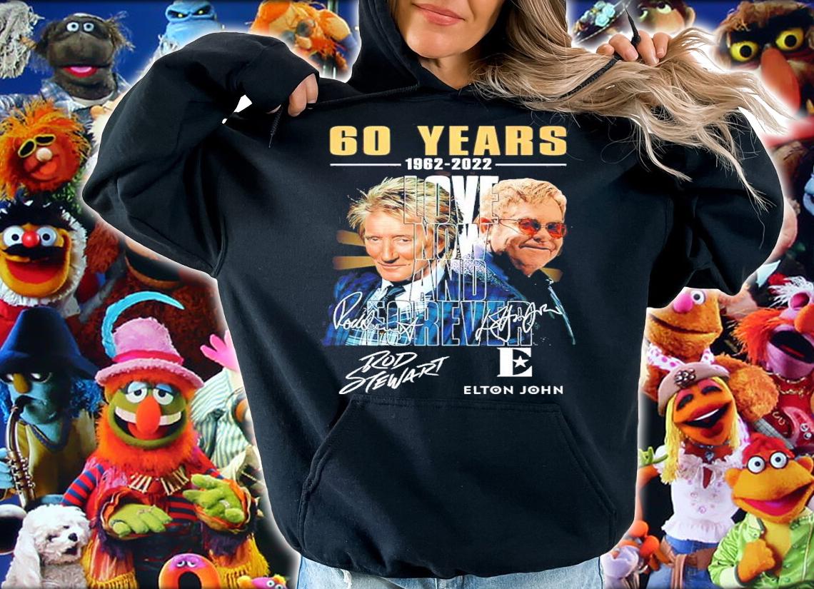 60 Years 1962-2022 Rod Stewart Elton John Love Now And Forever Signatures Shirt t-shirt