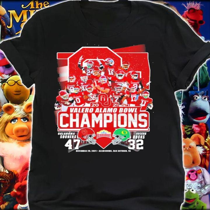 2021 Valero Alamo Bowl Champions Oklahoma Sooners 47 Vs Oregon Duck 32 Shirt t-shirt