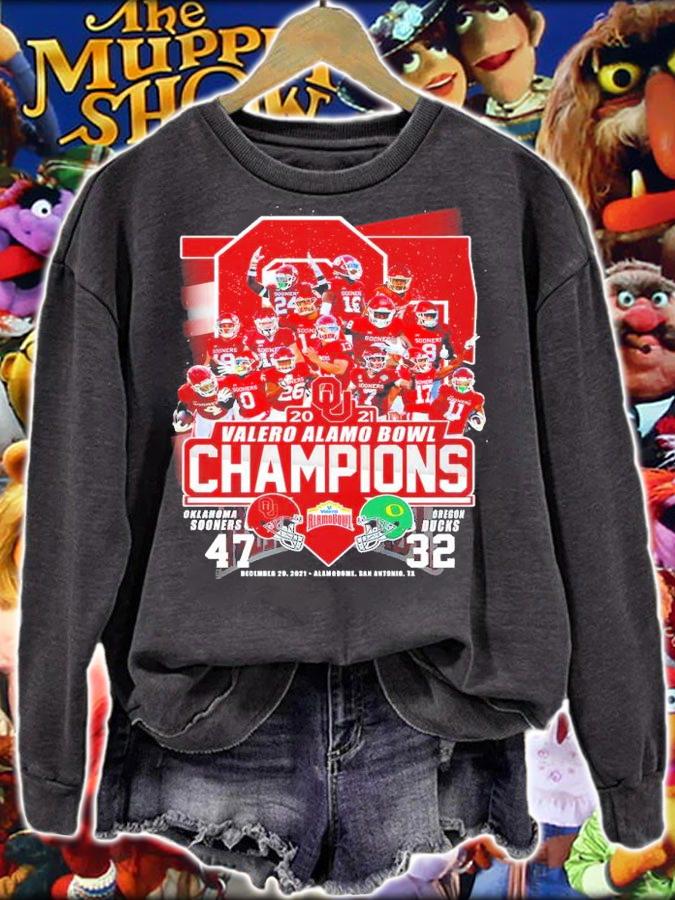 2021 Valero Alamo Bowl Champions Oklahoma Sooners 47 Vs Oregon Duck 32 Shirt t-shirt