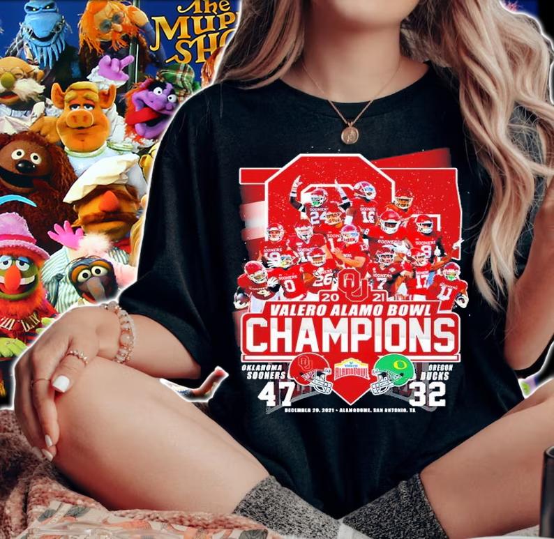 2021 Valero Alamo Bowl Champions Oklahoma Sooners 47 Vs Oregon Duck 32 Shirt t-shirt